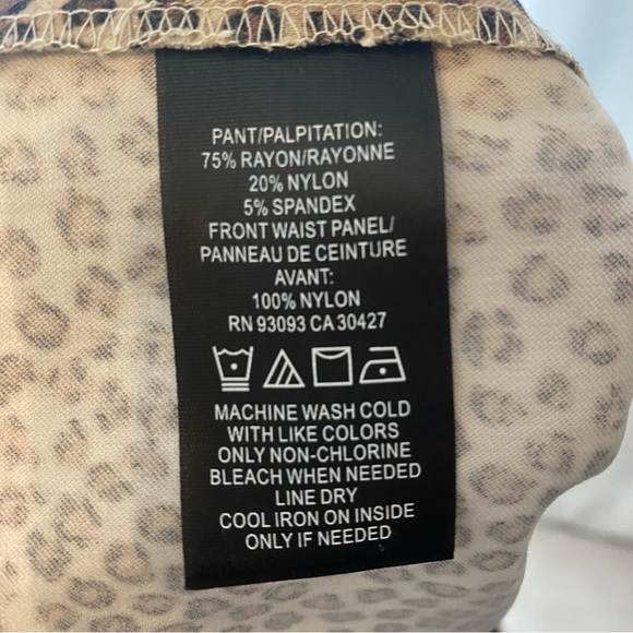 Nic + Zoe leopard animal print skinny ankle pants pull-on Size 6 - Picture 10 of 11